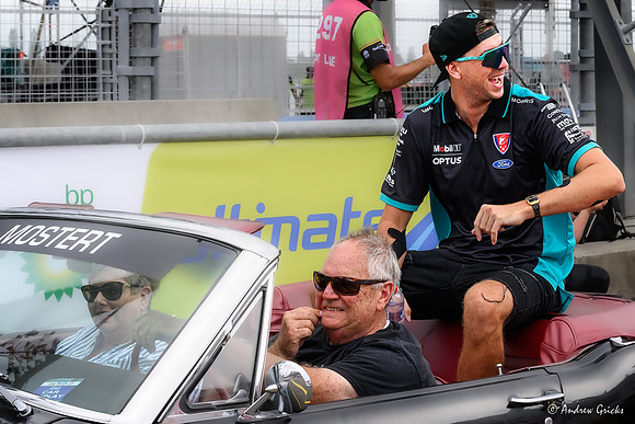 2023 Chaz Mostert in the driver's parade before the Sunday race
