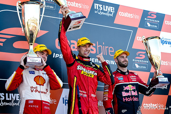 2017 Podium Chaz Mostert, Scott McLaughlin (second) , Shane van Gisbergen (third)