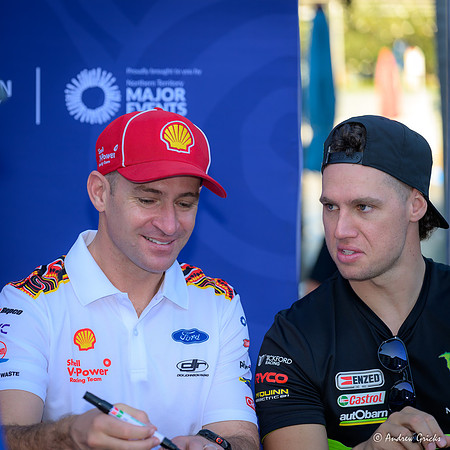 2023. Will Davison and Cam Waters. Cam's car was destroyed by fire in the Saturday race.