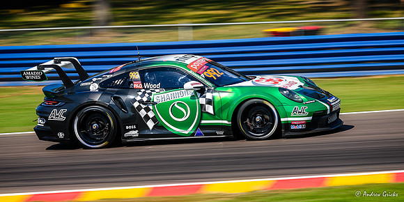 2023. Dale Wood, winner of all three Carrera Cup Porsche races
