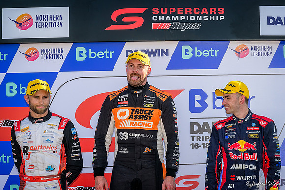 2023. Race 3 podium. Jack Le Brocq (first), Andrew Heimgartner (second) and Broc Feeney (third). Jack had his first ever pole and went on top win the race