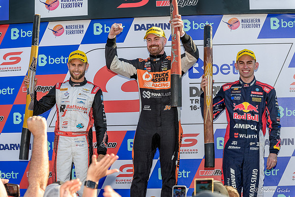 2023. Race 3 podium. Jack Le Brocq (first), Andrew Heimgartner (second) and Broc Feeney (third). Jack had his first ever pole and went on top win the race