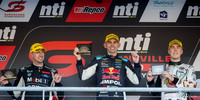 2025 Saturday podium. Broc Feeney (first), Chaz Mostert (second) & Matt Payne (third).
