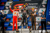2019 Sunday podium. Shane van Gisbergen, Fabian Coulthard & DAvid Reynolds