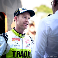 2025 Saturday pole-sitter, David Reynolds is interviewed by Garth Tander