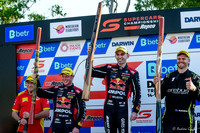2024 Race 2 podium. Broc Feeney (first), Will Brown (second) & Brodie Kostecki (third).